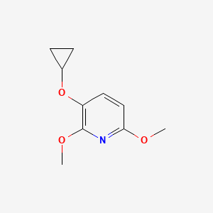 molecular formula C10H13NO3 B14826201 3-Cyclopropoxy-2,6-dimethoxypyridine 