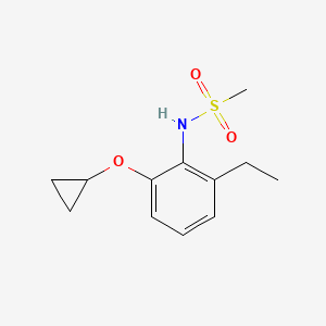 molecular formula C12H17NO3S B14826274 N-(2-Cyclopropoxy-6-ethylphenyl)methanesulfonamide 