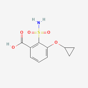 molecular formula C10H11NO5S B14826289 3-Cyclopropoxy-2-sulfamoylbenzoic acid 