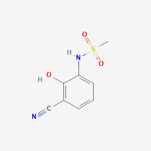 molecular formula C8H8N2O3S B14826405 N-(3-Cyano-2-hydroxyphenyl)methanesulfonamide 