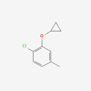 molecular formula C10H11ClO B14826455 1-Chloro-2-cyclopropoxy-4-methylbenzene 