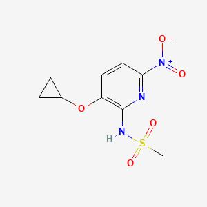 molecular formula C9H11N3O5S B14826467 N-(3-Cyclopropoxy-6-nitropyridin-2-YL)methanesulfonamide 