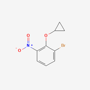 molecular formula C9H8BrNO3 B14826497 1-Bromo-2-cyclopropoxy-3-nitrobenzene 