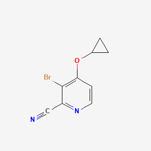 molecular formula C9H7BrN2O B14826528 3-Bromo-4-cyclopropoxypicolinonitrile 