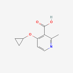 molecular formula C10H11NO3 B14826574 4-Cyclopropoxy-2-methylnicotinic acid 