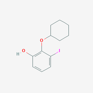 molecular formula C12H15IO2 B14826591 2-(Cyclohexyloxy)-3-iodophenol 