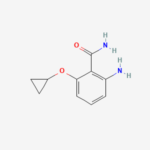 molecular formula C10H12N2O2 B14826602 2-Amino-6-cyclopropoxybenzamide 