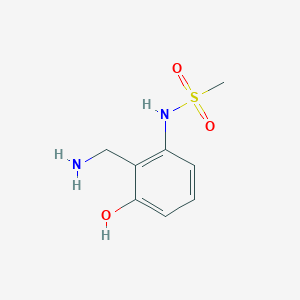 molecular formula C8H12N2O3S B14826603 N-(2-(Aminomethyl)-3-hydroxyphenyl)methanesulfonamide 