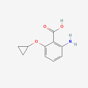 molecular formula C10H11NO3 B14826665 2-Amino-6-cyclopropoxybenzoic acid 