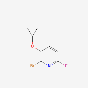 molecular formula C8H7BrFNO B14826701 2-Bromo-3-cyclopropoxy-6-fluoropyridine 