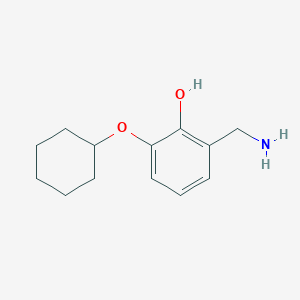 molecular formula C13H19NO2 B14826715 2-(Aminomethyl)-6-(cyclohexyloxy)phenol 