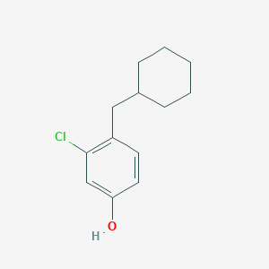 molecular formula C13H17ClO B14826719 3-Chloro-4-(cyclohexylmethyl)phenol 