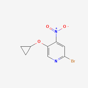 molecular formula C8H7BrN2O3 B14826741 2-Bromo-5-cyclopropoxy-4-nitropyridine 