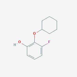 molecular formula C12H15FO2 B14826769 2-(Cyclohexyloxy)-3-fluorophenol 