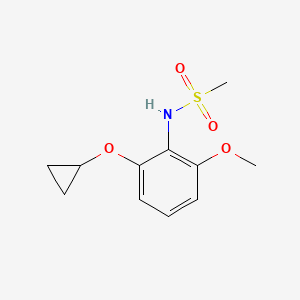 molecular formula C11H15NO4S B14826770 N-(2-Cyclopropoxy-6-methoxyphenyl)methanesulfonamide 