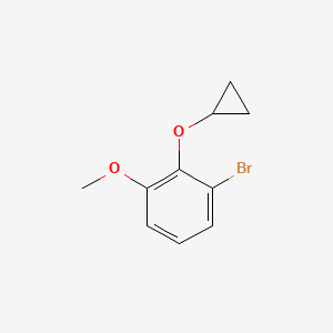 molecular formula C10H11BrO2 B14826869 1-Bromo-2-cyclopropoxy-3-methoxybenzene 