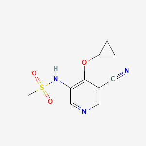 molecular formula C10H11N3O3S B14826890 N-(5-Cyano-4-cyclopropoxypyridin-3-YL)methanesulfonamide 