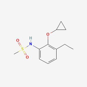 molecular formula C12H17NO3S B14826897 N-(2-Cyclopropoxy-3-ethylphenyl)methanesulfonamide 