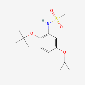 molecular formula C14H21NO4S B14826905 N-(2-Tert-butoxy-5-cyclopropoxyphenyl)methanesulfonamide 