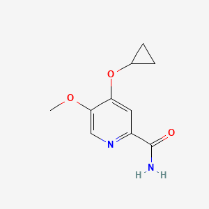 molecular formula C10H12N2O3 B14826906 4-Cyclopropoxy-5-methoxypicolinamide 