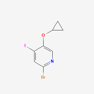 molecular formula C8H7BrINO B14826920 2-Bromo-5-cyclopropoxy-4-iodopyridine 