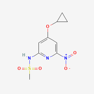 molecular formula C9H11N3O5S B14826945 N-(4-Cyclopropoxy-6-nitropyridin-2-YL)methanesulfonamide 