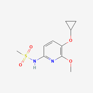 molecular formula C10H14N2O4S B14826981 N-(5-Cyclopropoxy-6-methoxypyridin-2-YL)methanesulfonamide 
