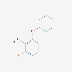 molecular formula C12H15BrO2 B14827005 2-Bromo-6-(cyclohexyloxy)phenol 