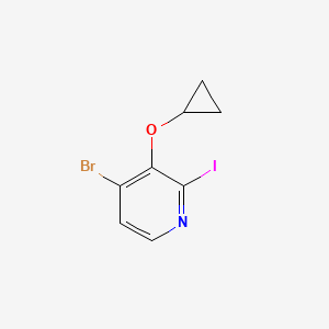 molecular formula C8H7BrINO B14827006 4-Bromo-3-cyclopropoxy-2-iodopyridine 