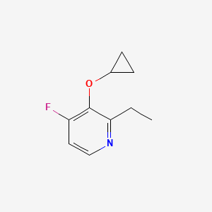 molecular formula C10H12FNO B14827028 3-Cyclopropoxy-2-ethyl-4-fluoropyridine 