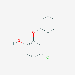 molecular formula C12H15ClO2 B14827079 4-Chloro-2-(cyclohexyloxy)phenol 