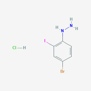 molecular formula C6H7BrClIN2 B1482710 (4-Bromo-2-iodo-phenyl)-hydrazine CAS No. 29654-02-2