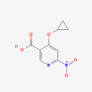 molecular formula C9H8N2O5 B14827114 4-Cyclopropoxy-6-nitronicotinic acid CAS No. 1243360-83-9