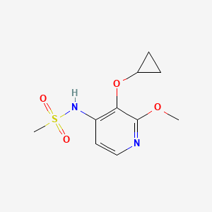 molecular formula C10H14N2O4S B14827158 N-(3-Cyclopropoxy-2-methoxypyridin-4-YL)methanesulfonamide 