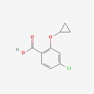 molecular formula C10H9ClO3 B14827192 4-Chloro-2-cyclopropoxybenzoic acid 