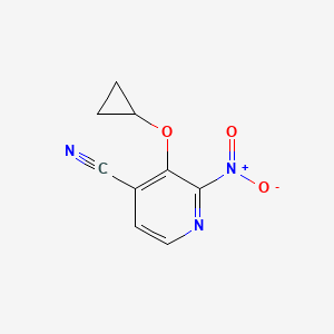 molecular formula C9H7N3O3 B14827223 3-Cyclopropoxy-2-nitroisonicotinonitrile 