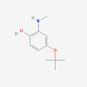 molecular formula C11H17NO2 B14827273 4-(Tert-butoxy)-2-(methylamino)phenol 