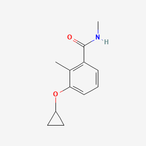 molecular formula C12H15NO2 B14827274 3-Cyclopropoxy-N,2-dimethylbenzamide 