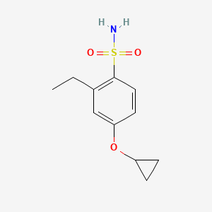 molecular formula C11H15NO3S B14827327 4-Cyclopropoxy-2-ethylbenzenesulfonamide 