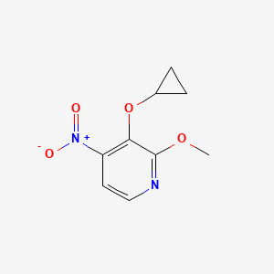 molecular formula C9H10N2O4 B14827352 3-Cyclopropoxy-2-methoxy-4-nitropyridine 