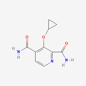 molecular formula C10H11N3O3 B14827353 3-Cyclopropoxypyridine-2,4-dicarboxamide CAS No. 1243457-79-5