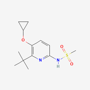 molecular formula C13H20N2O3S B14827402 N-(6-Tert-butyl-5-cyclopropoxypyridin-2-YL)methanesulfonamide 