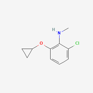 molecular formula C10H12ClNO B14827405 2-Chloro-6-cyclopropoxy-N-methylaniline 