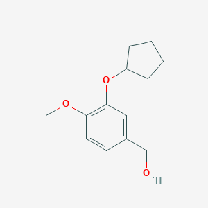 molecular formula C13H18O3 B148275 3-Cyclopentyloxy-4-methoxybenzyl alcohol CAS No. 133332-49-7