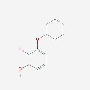 molecular formula C12H15IO2 B14827531 3-(Cyclohexyloxy)-2-iodophenol 