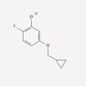 molecular formula C10H11FO2 B14827577 5-(Cyclopropylmethoxy)-2-fluorophenol 