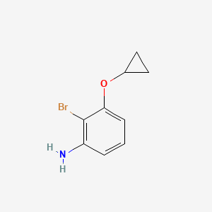 molecular formula C9H10BrNO B14827610 2-Bromo-3-cyclopropoxyaniline 