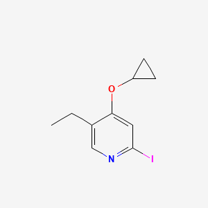 molecular formula C10H12INO B14827691 4-Cyclopropoxy-5-ethyl-2-iodopyridine 