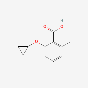 molecular formula C11H12O3 B14827696 2-Cyclopropoxy-6-methylbenzoic acid 