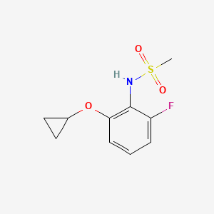 molecular formula C10H12FNO3S B14827754 N-(2-Cyclopropoxy-6-fluorophenyl)methanesulfonamide 